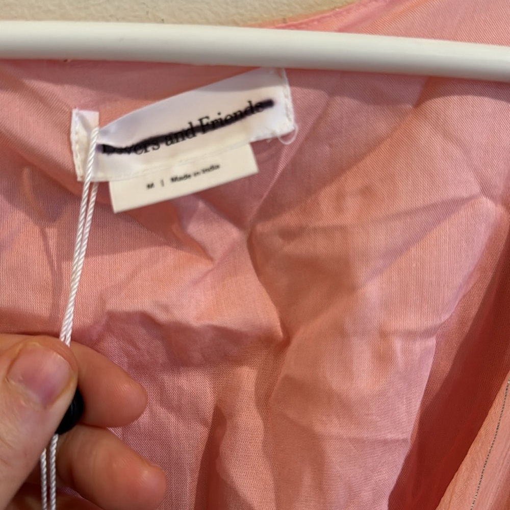 Lovers + Friends Blush Pink Deep V Tiered Mini Dress - Picture 7 of 9